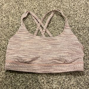 Mauve lululemon sports bra w cross back